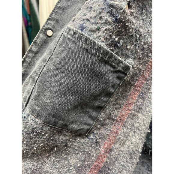 Carhartt Vintage 90's Gray Distressed Canvas Detroit Chore Barn Coat - Picture 10 of 10
